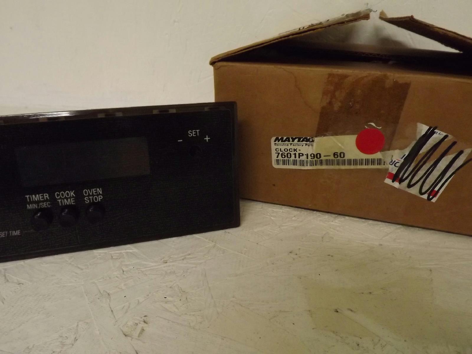 MAYTAG WHIRLPOOL STOVE 7601P190-60 CLOCK NEW MAYTAG WHIRLPOOL STOVE 7601P190-60 CLOCK NEW